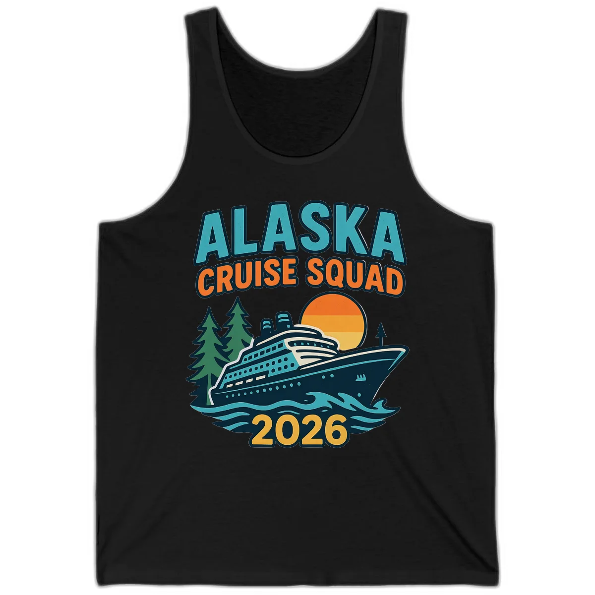 Alaska Cruise Squad 2026 Tank in Black