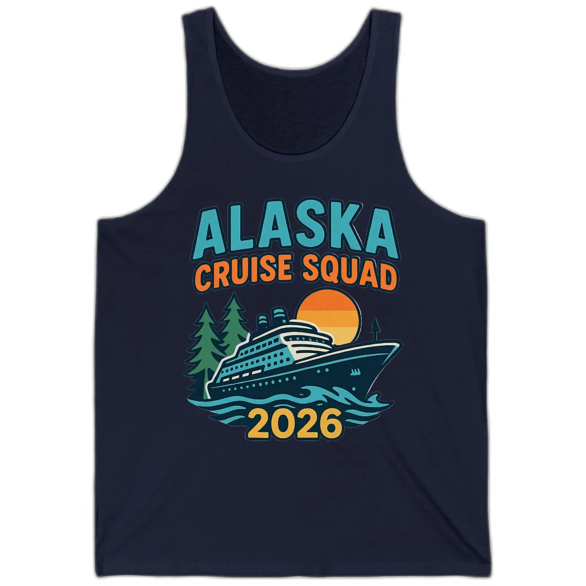 Alaska Cruise Squad 2026 Tank in Navy