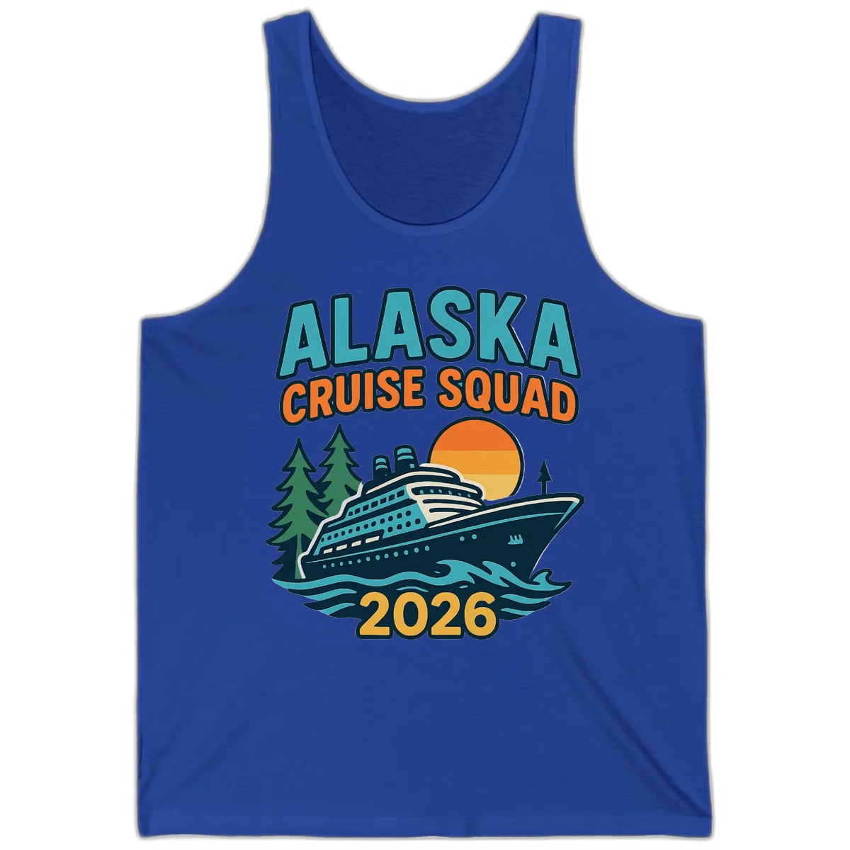 Alaska Cruise Squad 2026 Tank in True Royal