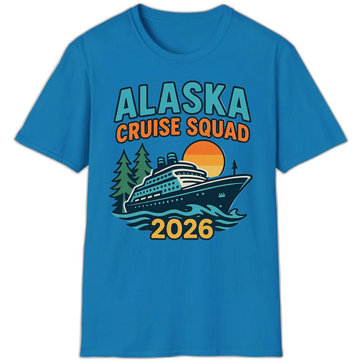 Alaska Cruise Squad 2026 T-Shirt in Sapphire