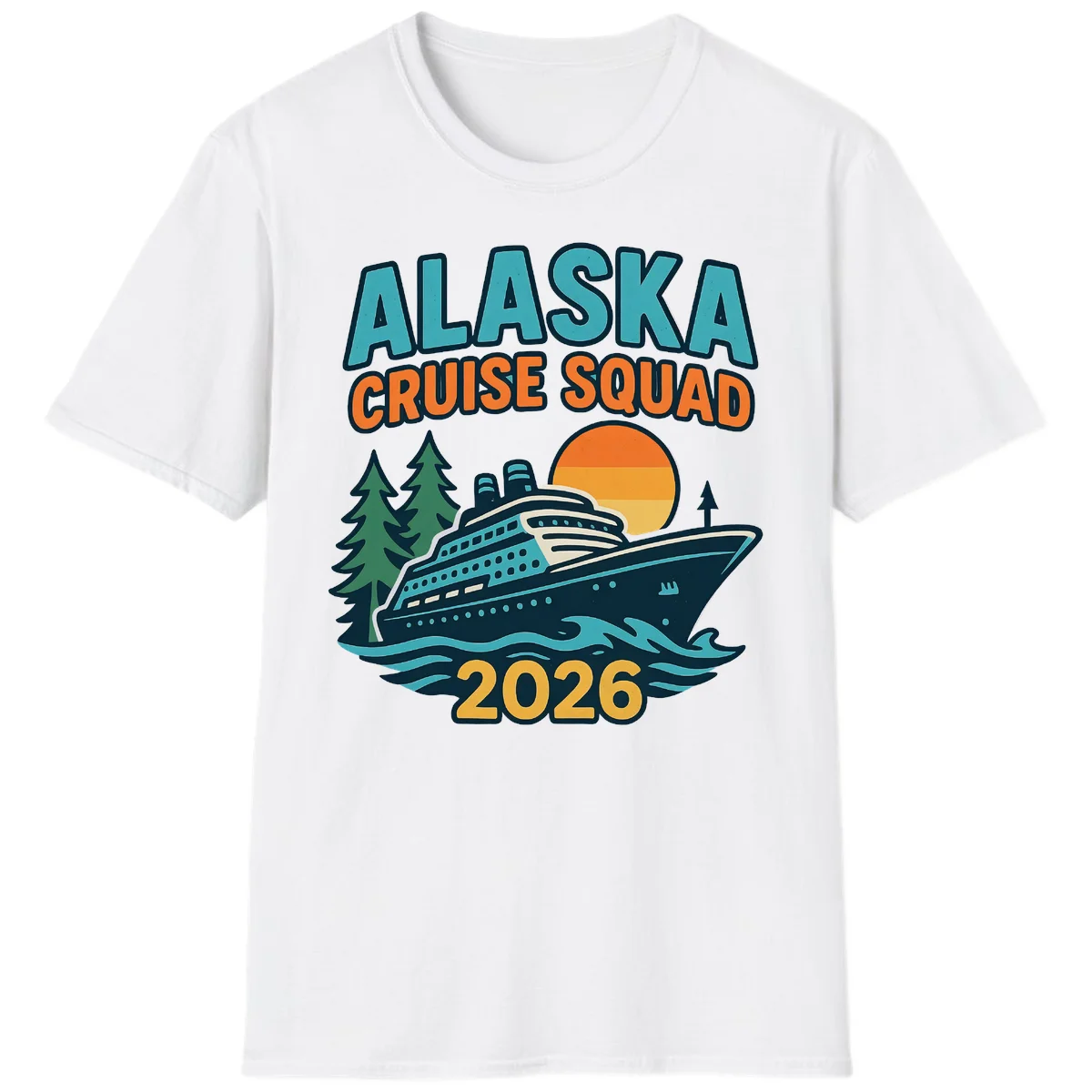 Alaska Cruise Squad 2026 T-Shirt in White