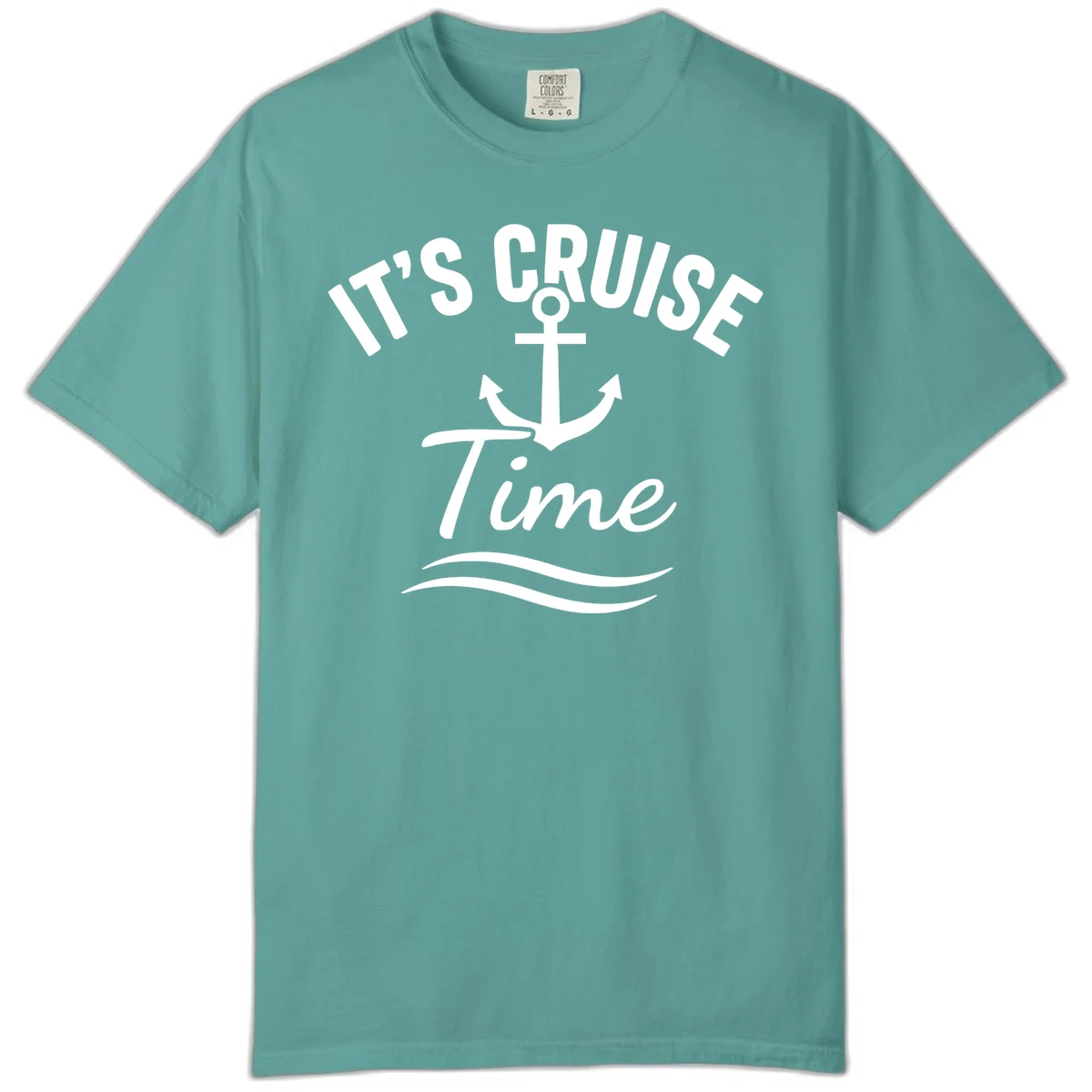 It's Cruise Time Anchor Comfort Color in Seafoam