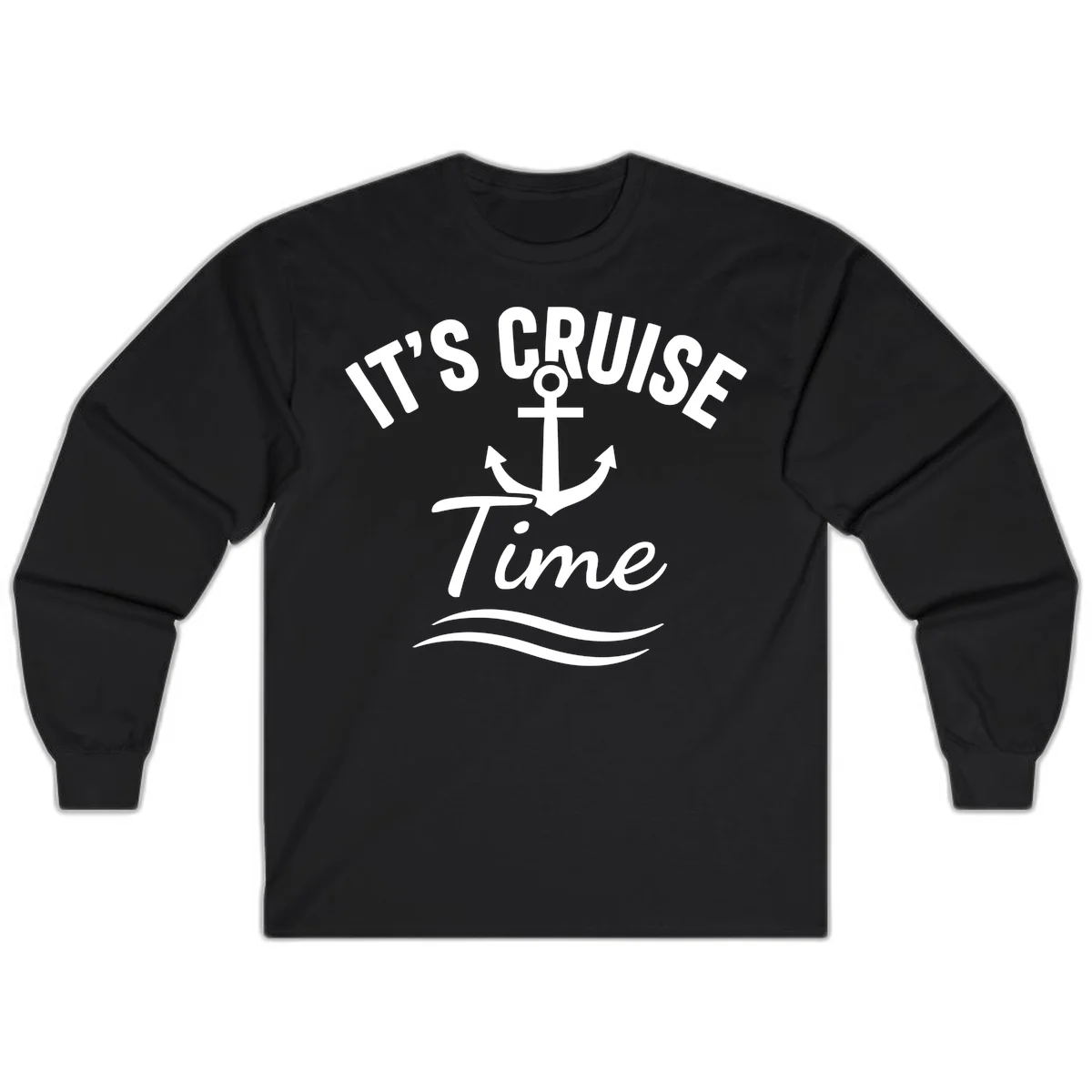 It's Cruise Time Anchor Long Sleeve in Black
