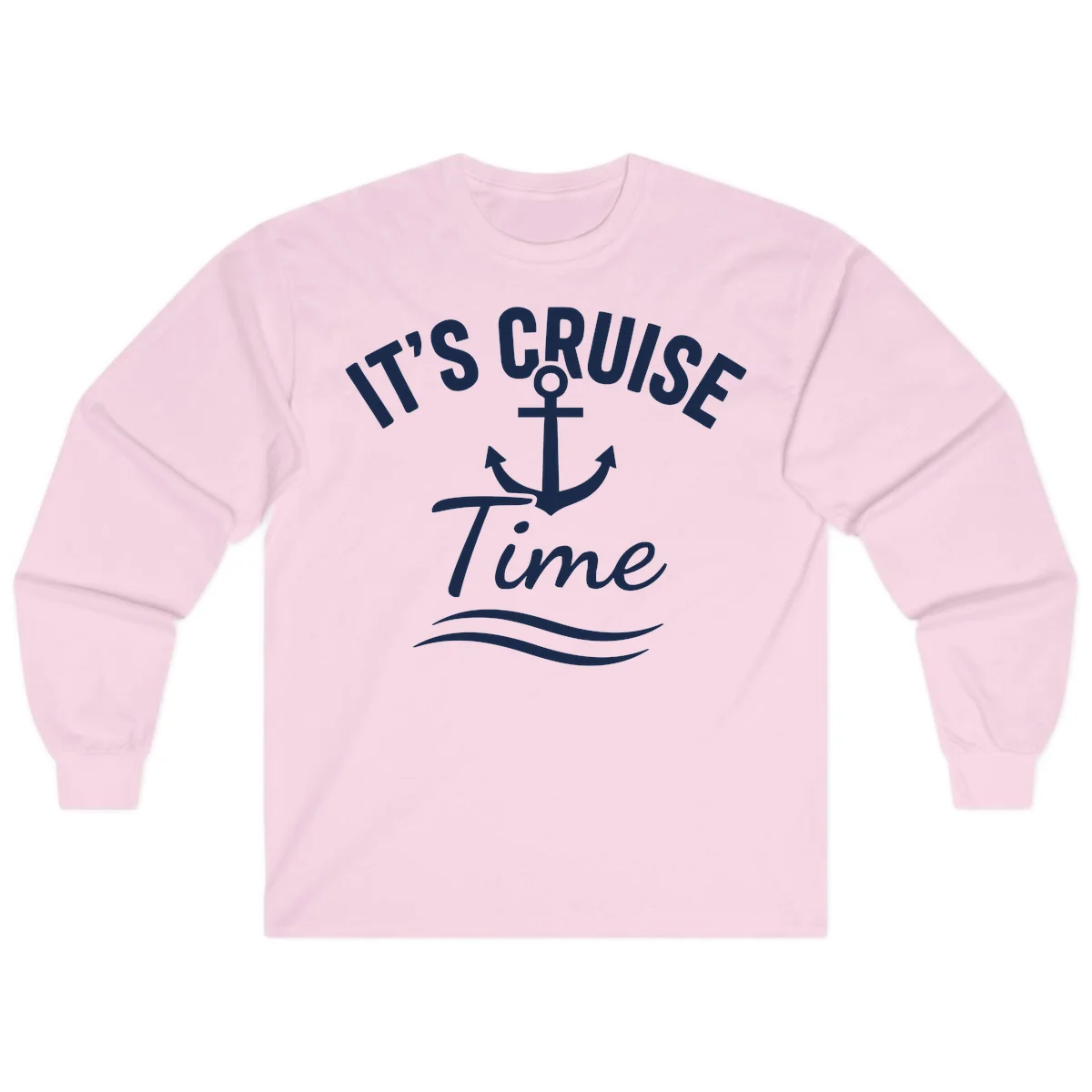 It's Cruise Time Anchor Long Sleeve in Light Pink