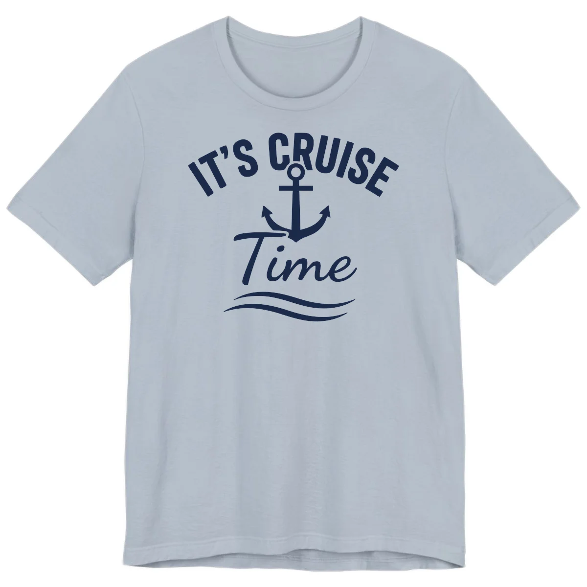 It's Cruise Time Anchor Premium Tee in Light Blue