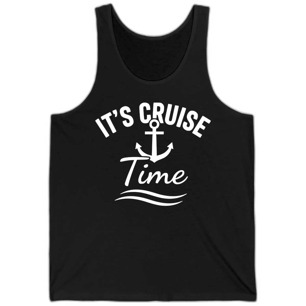 It's Cruise Time Anchor Tank in Black