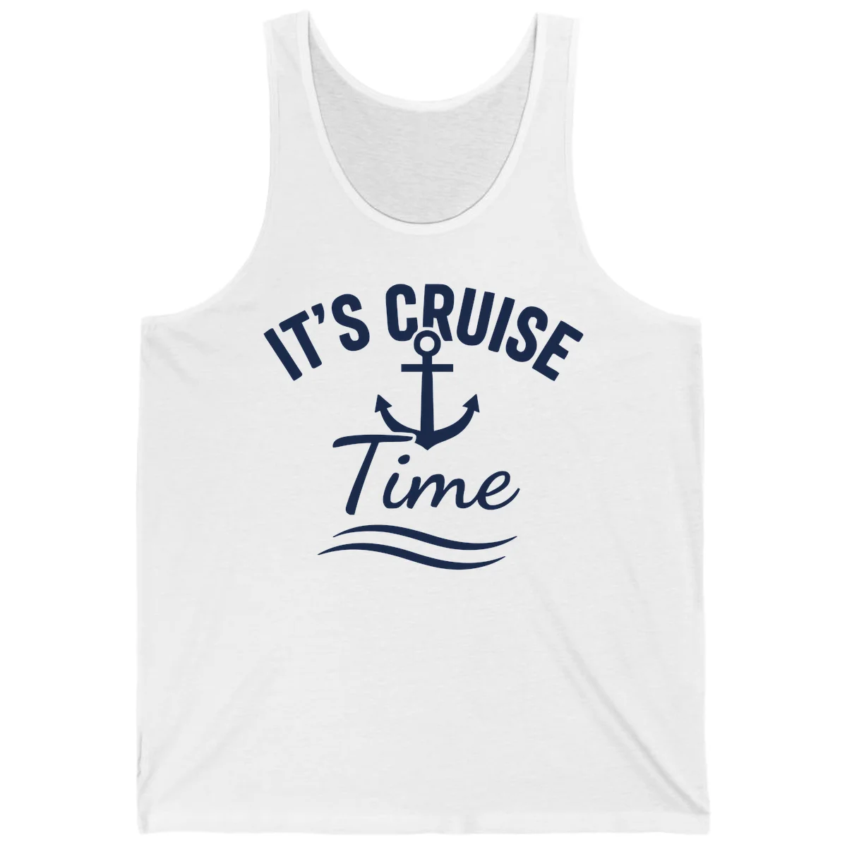 It's Cruise Time Anchor Tank in White