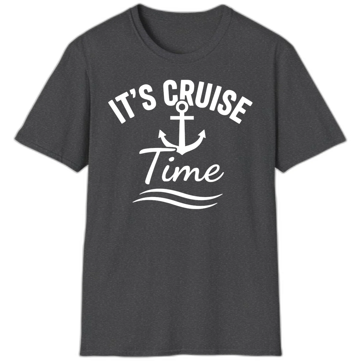 It's Cruise Time Anchor T-Shirt in Dark Heather