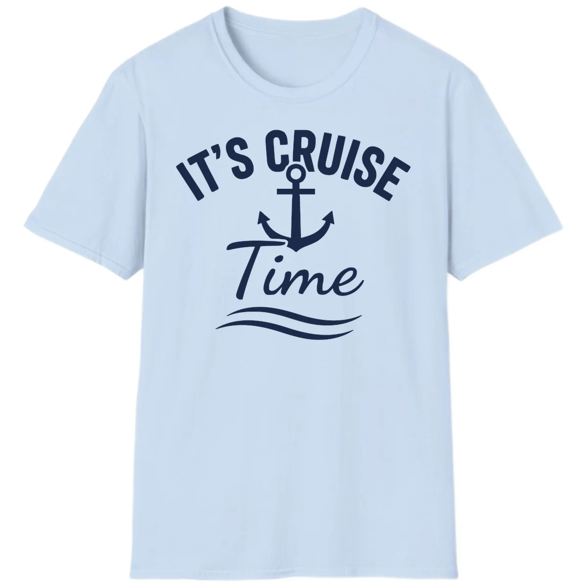 It's Cruise Time Anchor T-Shirt in Light Blue