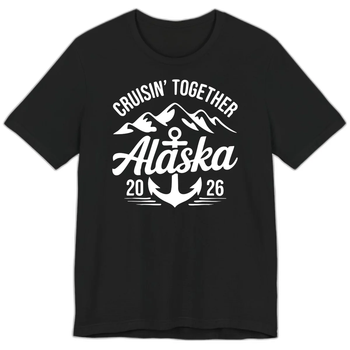 Cruisin' Together Alaska 2026 Anchor Design Premium T-Shirt in Black