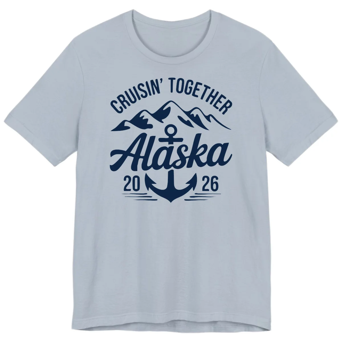 Cruisin' Together Alaska 2026 Anchor Design Premium T-Shirt in Light Blue