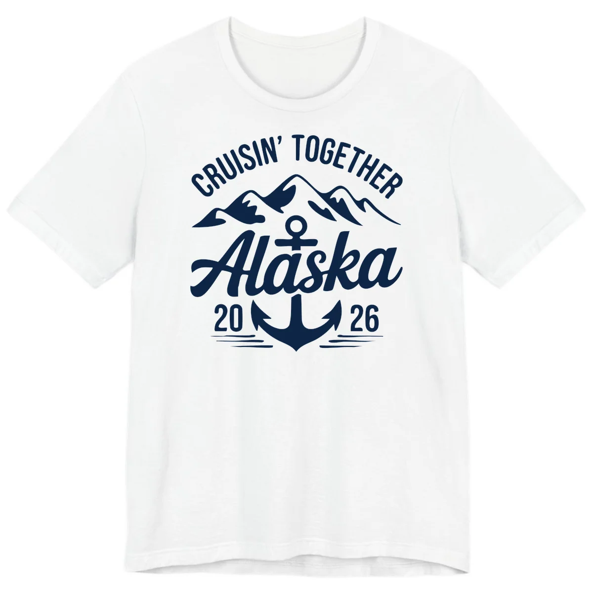 Cruisin' Together Alaska 2026 Anchor Design Premium T-Shirt in White