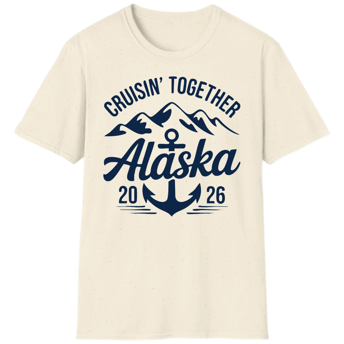Cruisin' Together Alaska 2026 Anchor Design T-Shirt in Natural