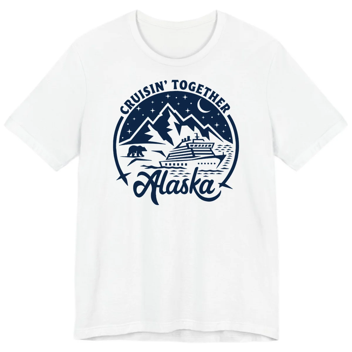 Cruisin' Together Alaska 2024 Bear Ship Premium T-Shirt in White