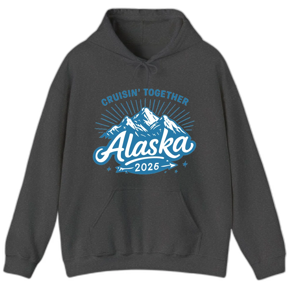 Alaska Cruisin' Together 2026 Mountain Adventure Hoodie in Dark Heather