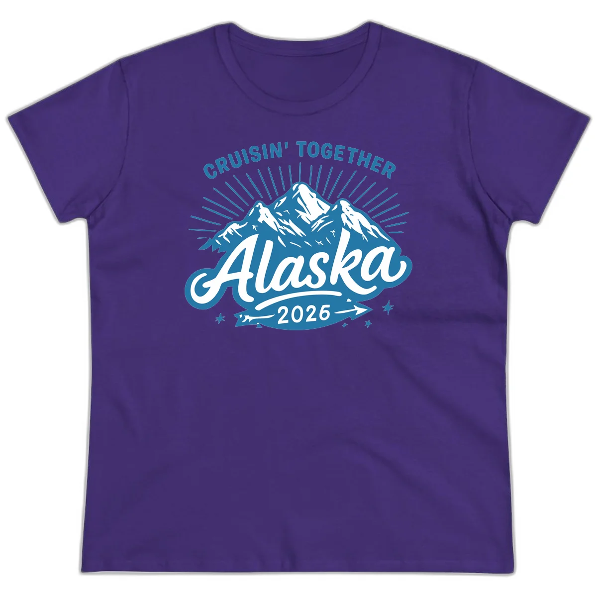 Cruisin' Together Alaska Ladies Tee in Purple