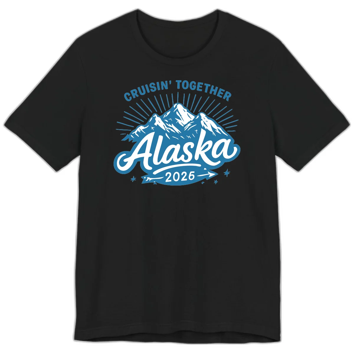 Alaska Cruisin' Together 2026 Mountain Adventure Premium T-Shirt in Black