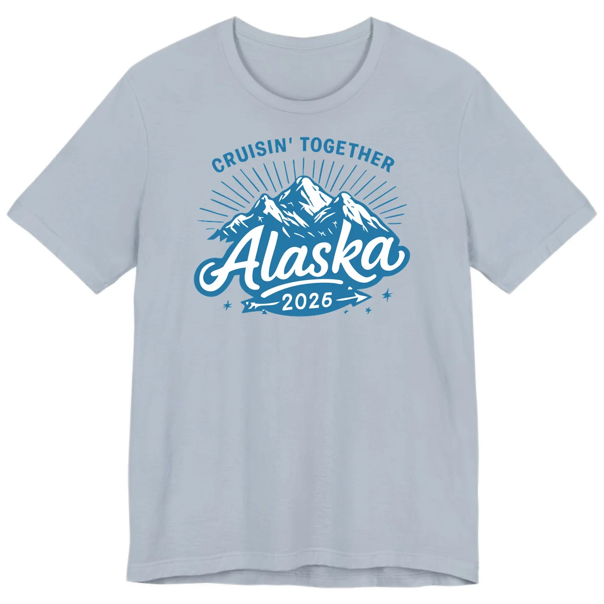 Cruisin' Together Alaska Premium Tee in Light Blue