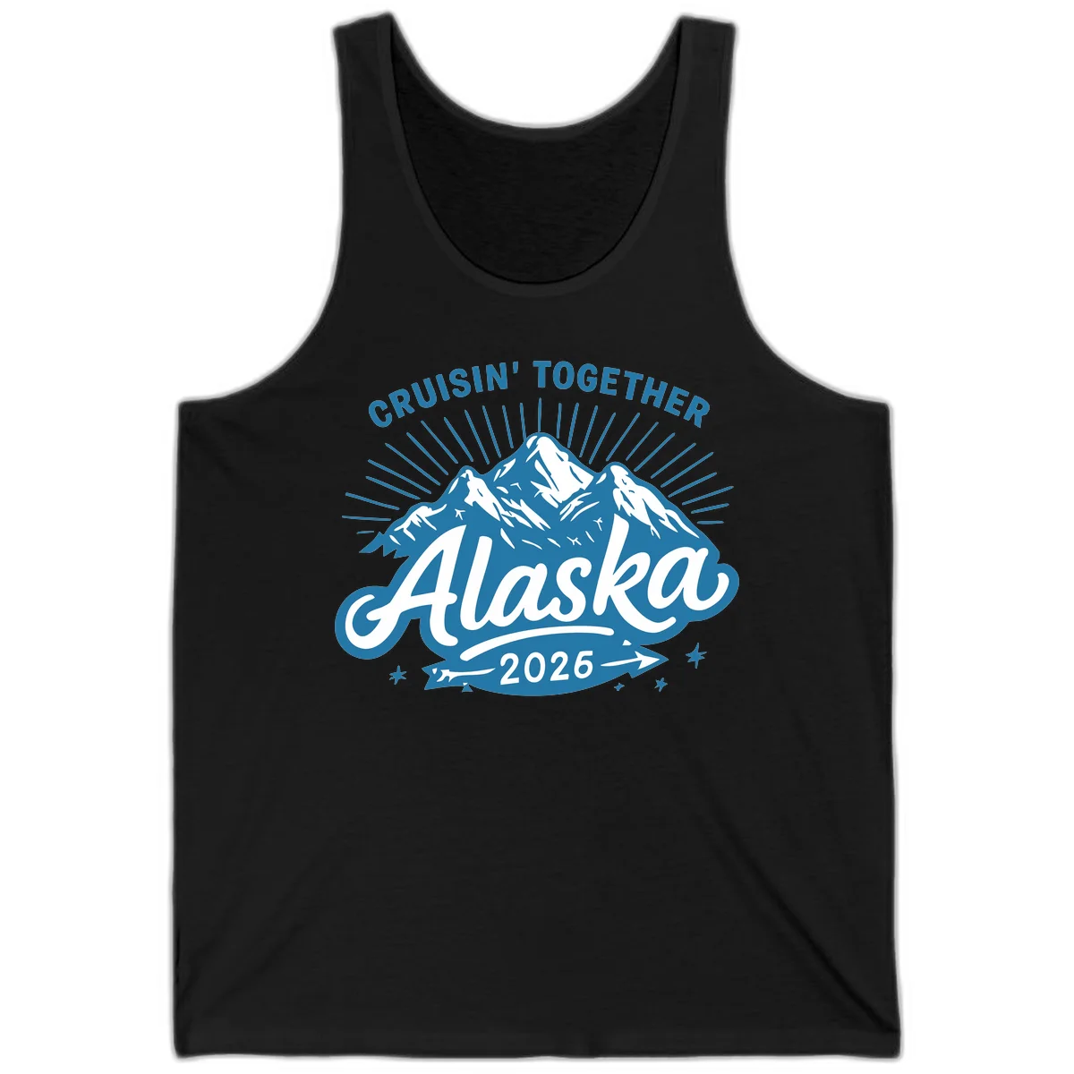 Alaska Cruisin' Together 2026 Mountain Adventure Tank Top in Black