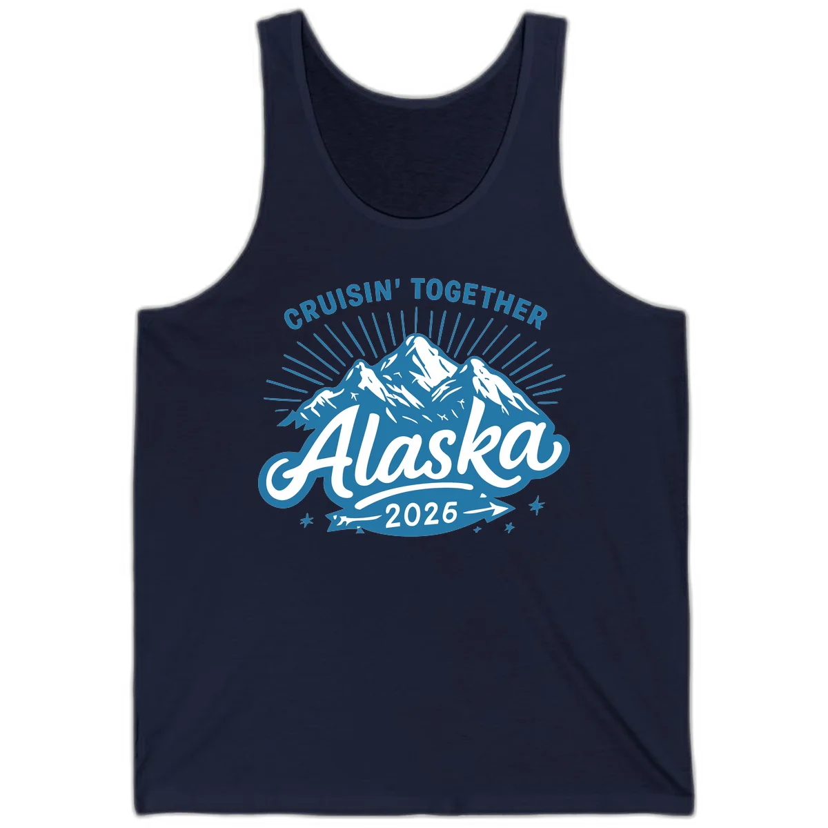 Alaska Cruisin' Together 2026 Mountain Adventure Tank Top in Navy