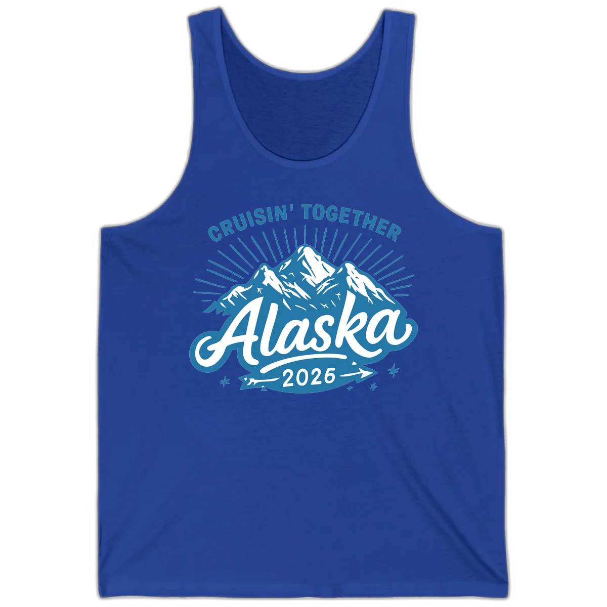 Alaska Cruisin' Together 2026 Mountain Adventure Tank Top in True Royal
