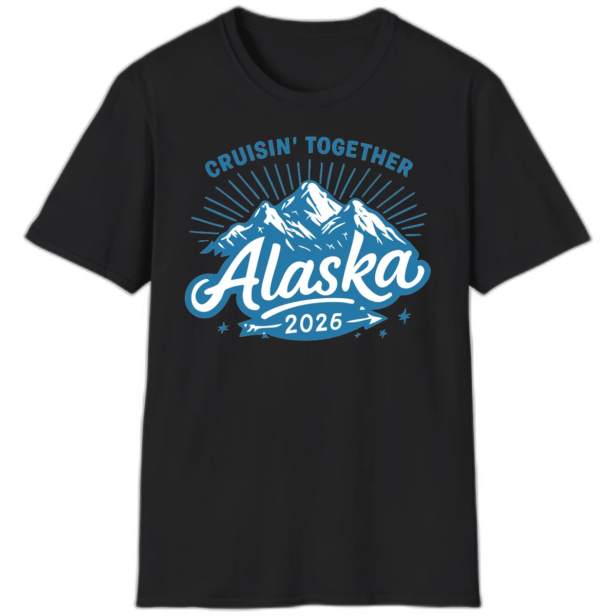 Alaska Cruisin' Together 2026 Mountain Adventure T-Shirt in Black