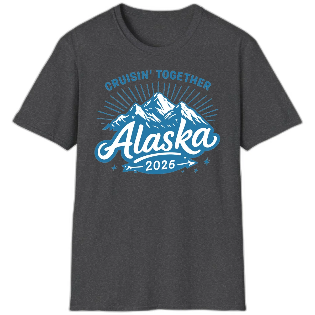 Alaska Cruisin' Together 2026 Mountain Adventure T-Shirt in Dark Heather