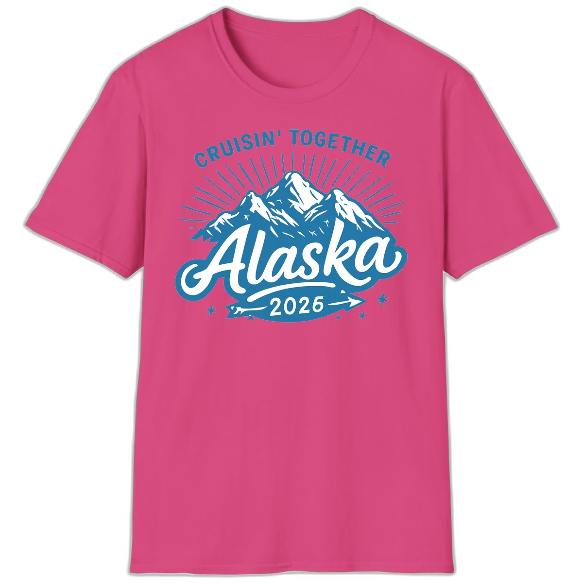 Alaska Cruisin' Together 2026 Mountain Adventure T-Shirt in Heliconia