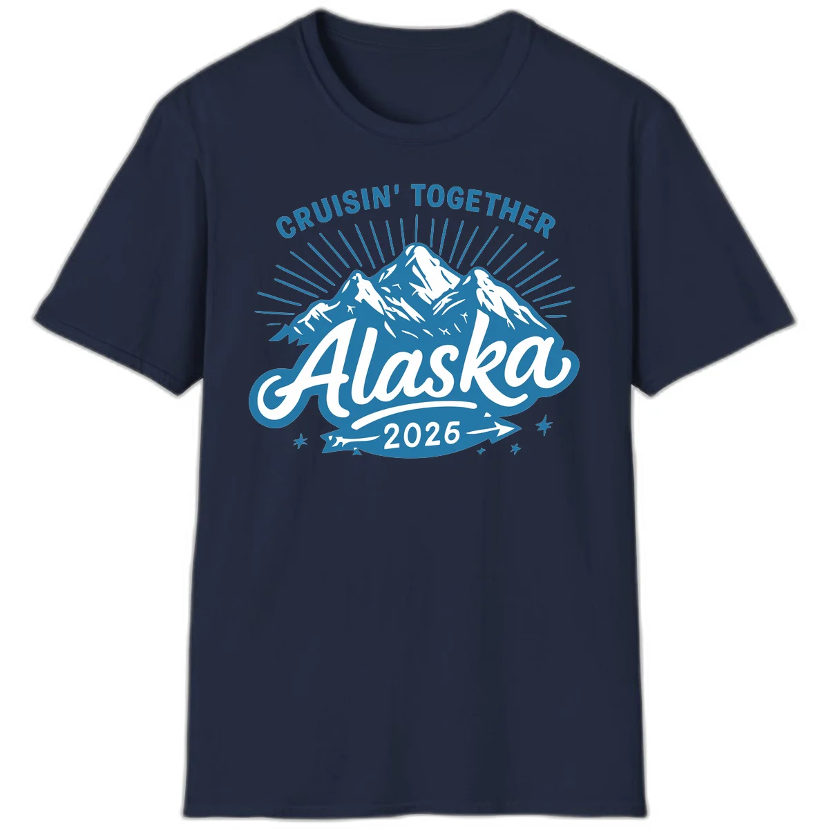 Alaska Cruisin' Together 2026 Mountain Adventure T-Shirt in Navy