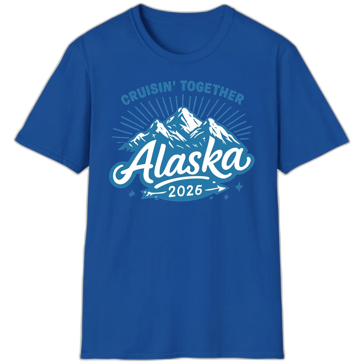 Alaska Cruisin' Together 2026 Mountain Adventure T-Shirt in Royal