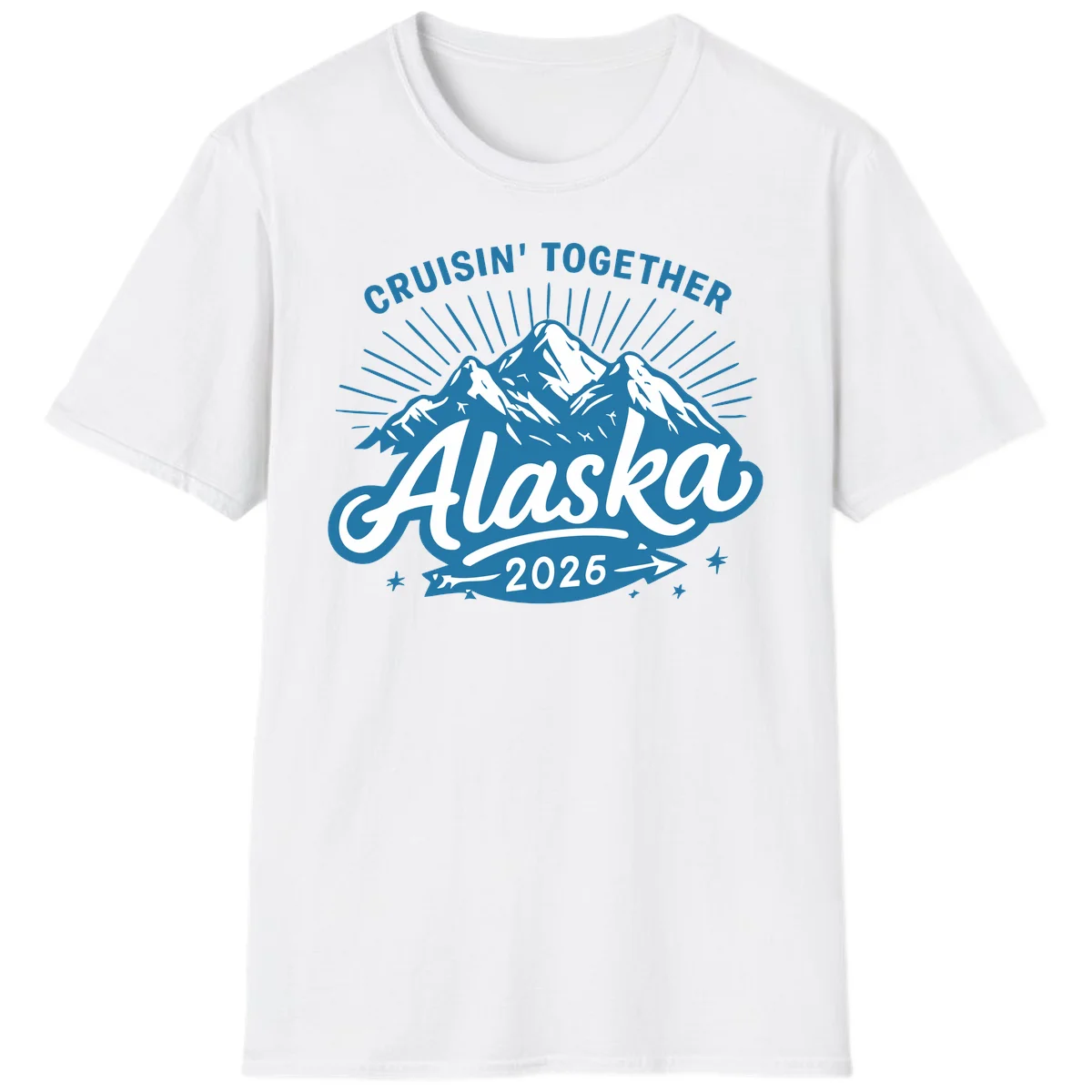 Alaska Cruisin' Together 2026 Mountain Adventure T-Shirt in White