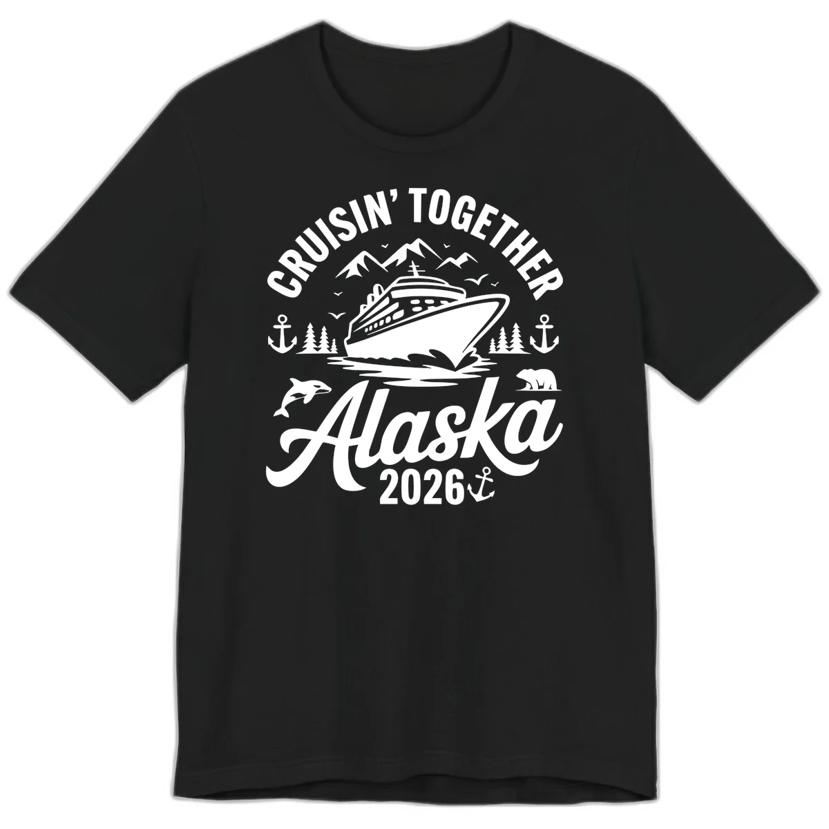 Cruisin' Together Alaska Adventure 2026 Wildlife Premium T-Shirt in Black