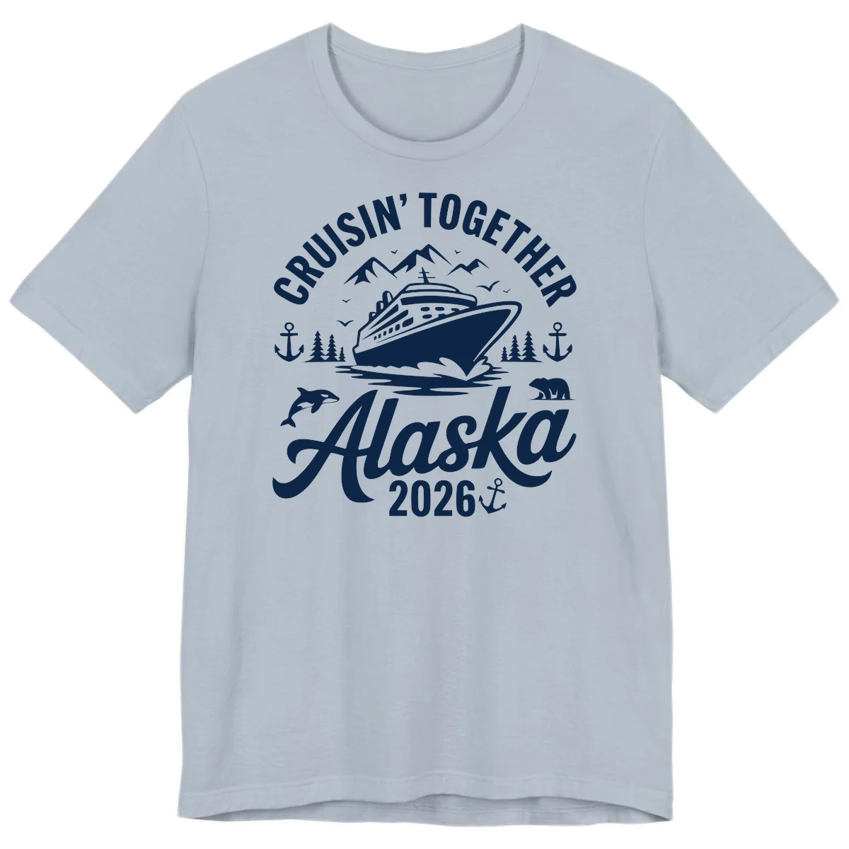 Cruisin' Together Alaska Adventure 2026 Wildlife Premium T-Shirt in Light Blue