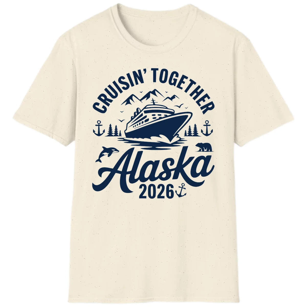 Cruisin' Together Alaska Adventure 2026 Wildlife T-Shirt in Natural
