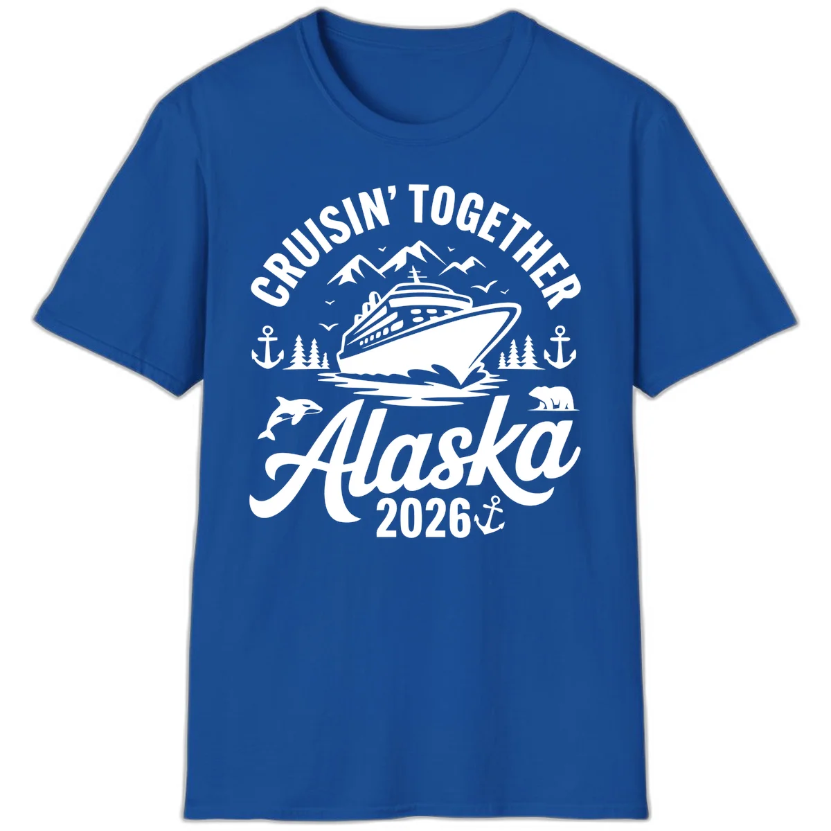 Cruisin' Together Alaska Adventure 2026 Wildlife T-Shirt in Royal