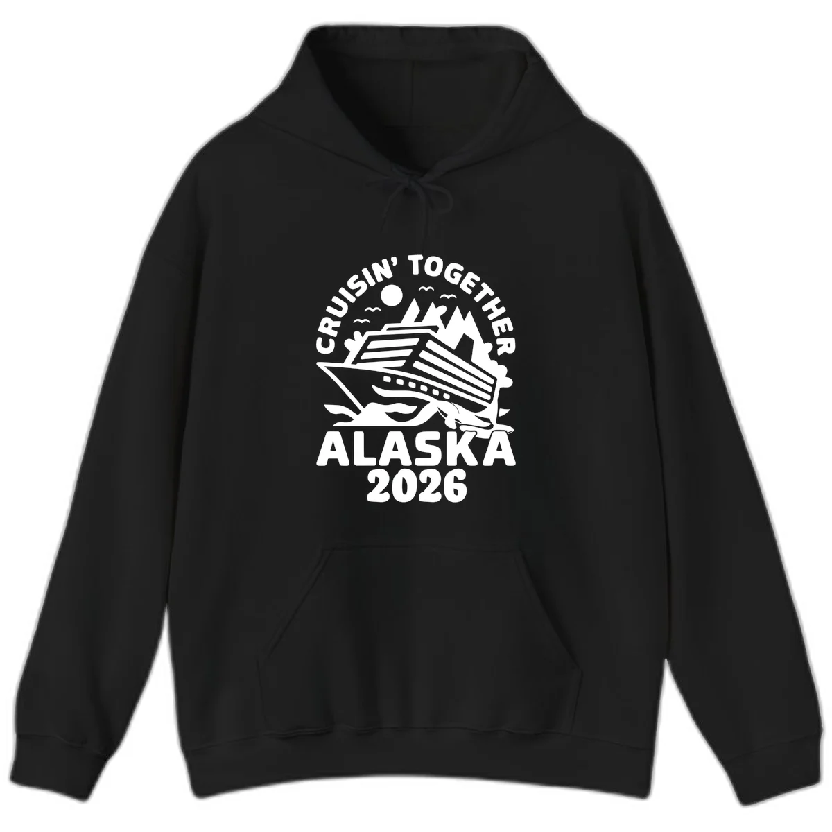 Cruisin' Together Alaska 2026 Scenic Hoodie in Black