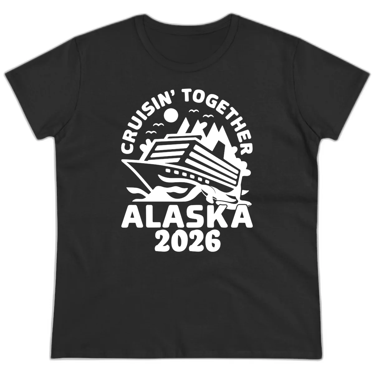 Cruisin' Together Alaska 2026 Scenic Ladies Tee in Black