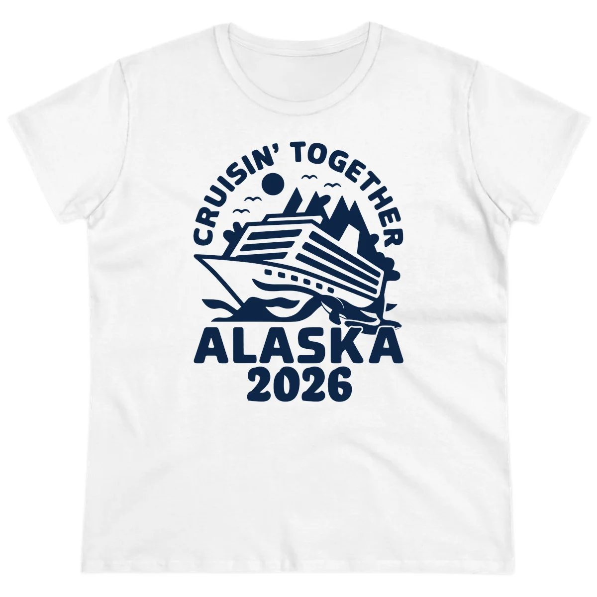 Cruisin' Together Alaska 2026 Scenic Ladies Tee in White