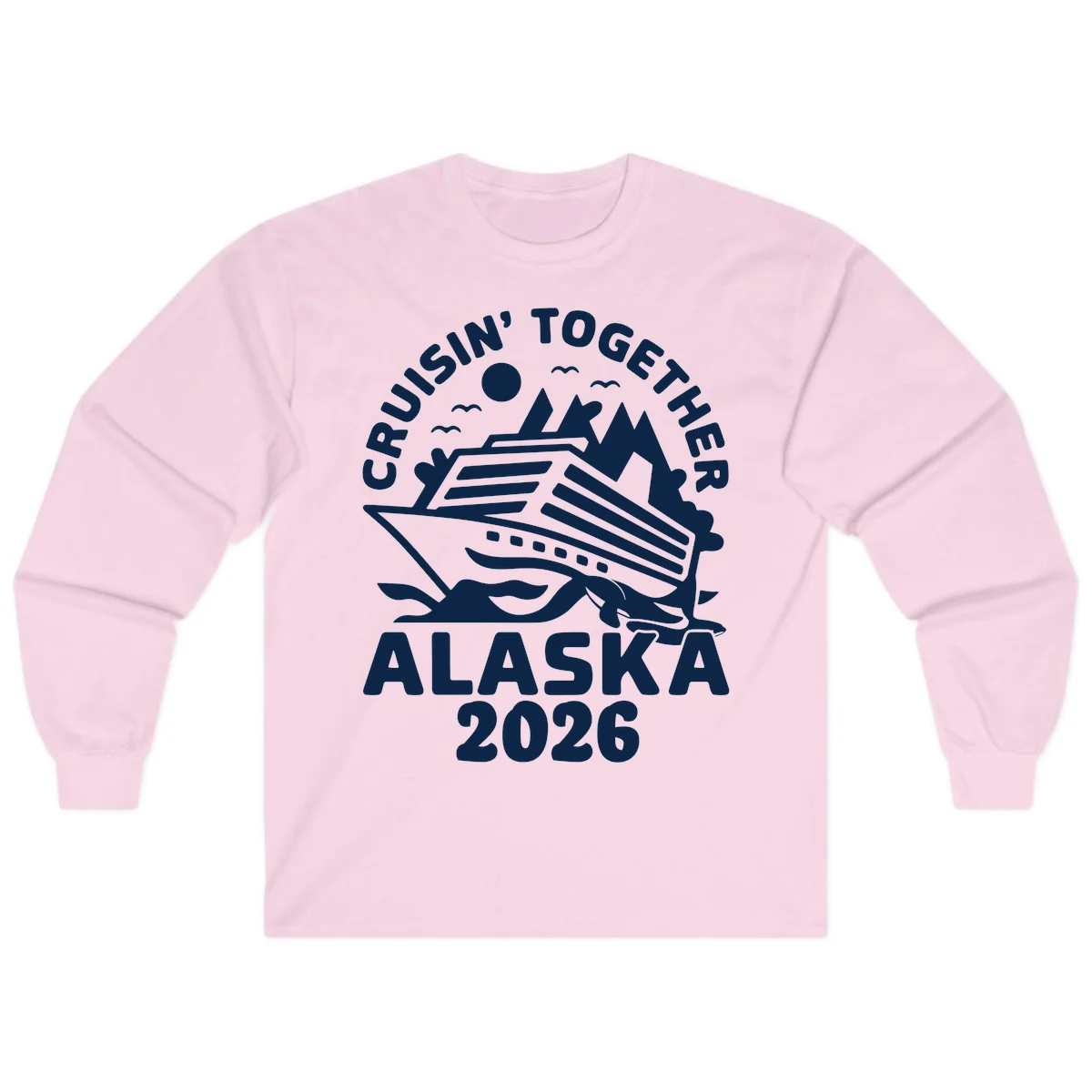 Cruisin' Together Alaska 2026 Scenic Long Sleeve in Light Pink