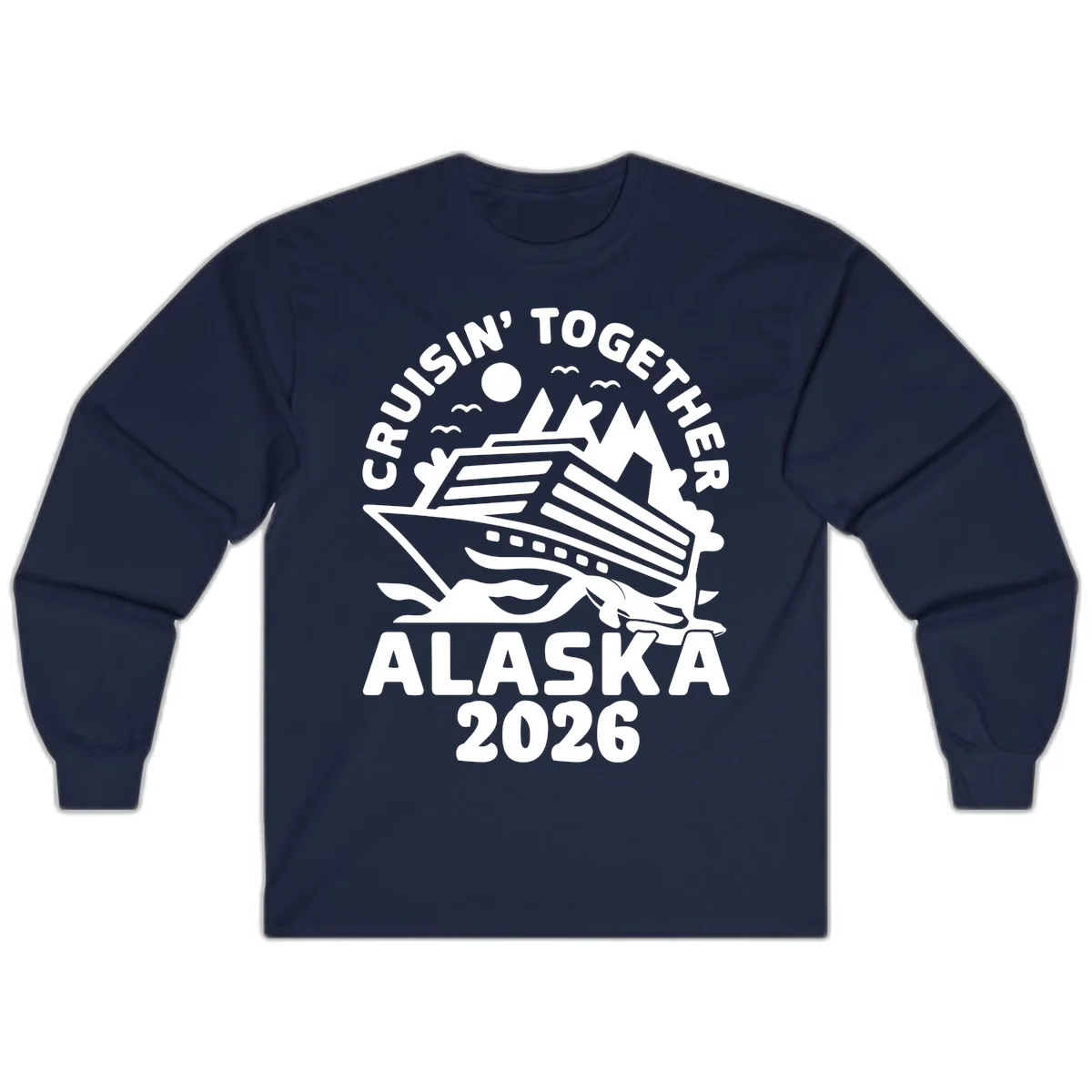 Cruisin' Together Alaska 2026 Scenic Long Sleeve in Navy
