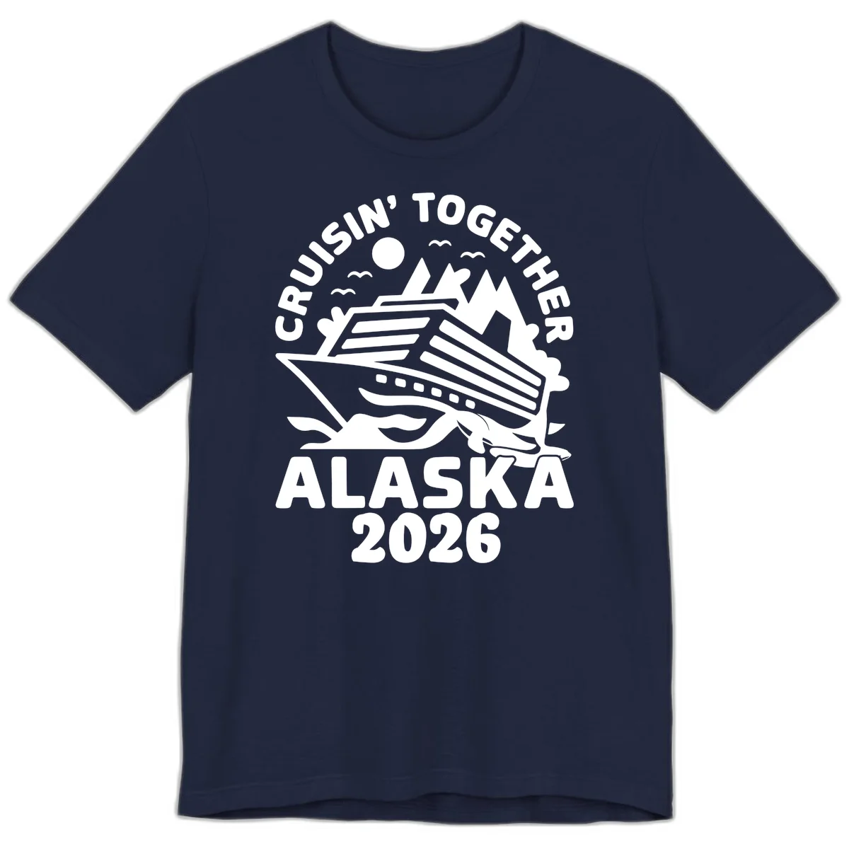 Cruisin' Together Alaska 2026 Scenic Premium T-Shirt in Navy