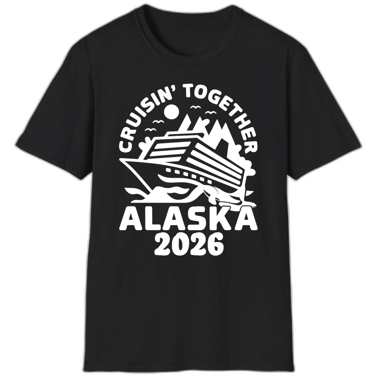 Cruisin' Together Alaska 2026 Scenic T-Shirt in Black