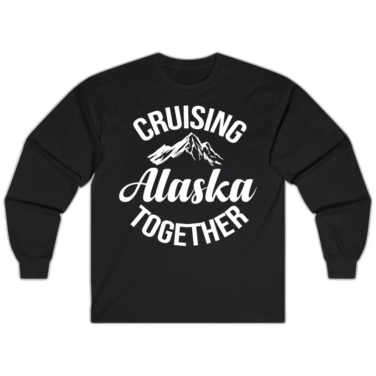 Cruising Alaska Together Mountain Long Sleeve in Black