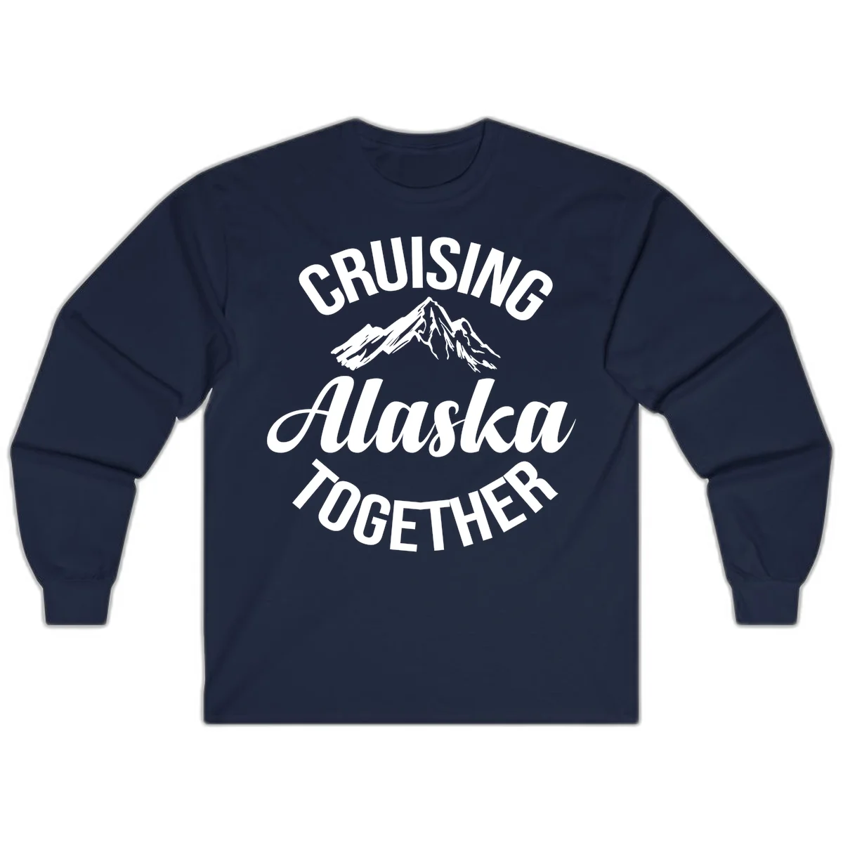 Cruising Alaska Together Mountain Long Sleeve in Navy