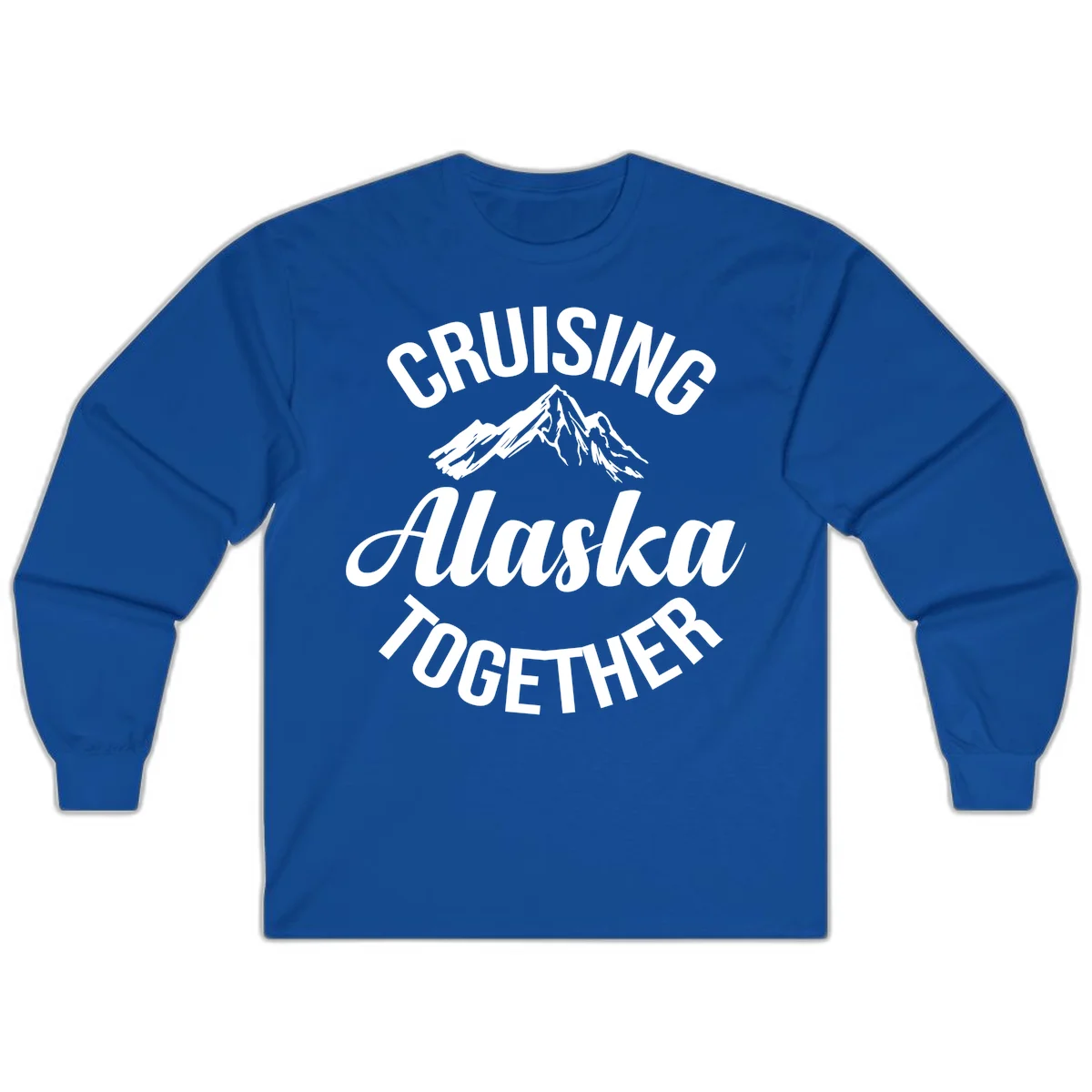 Cruising Alaska Together Mountain Long Sleeve in Royal