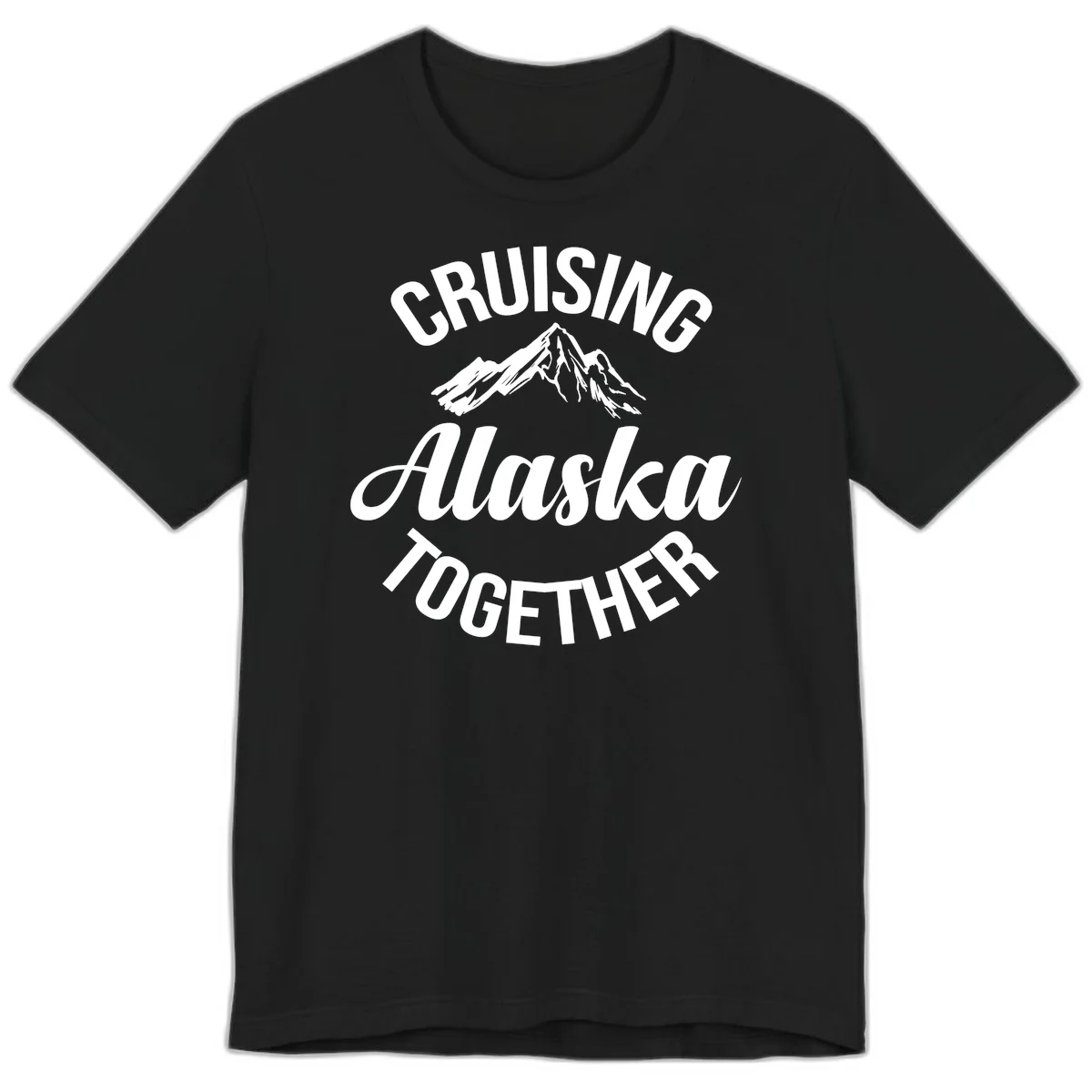 Cruising Alaska Together Mountain Premium Tee in Black