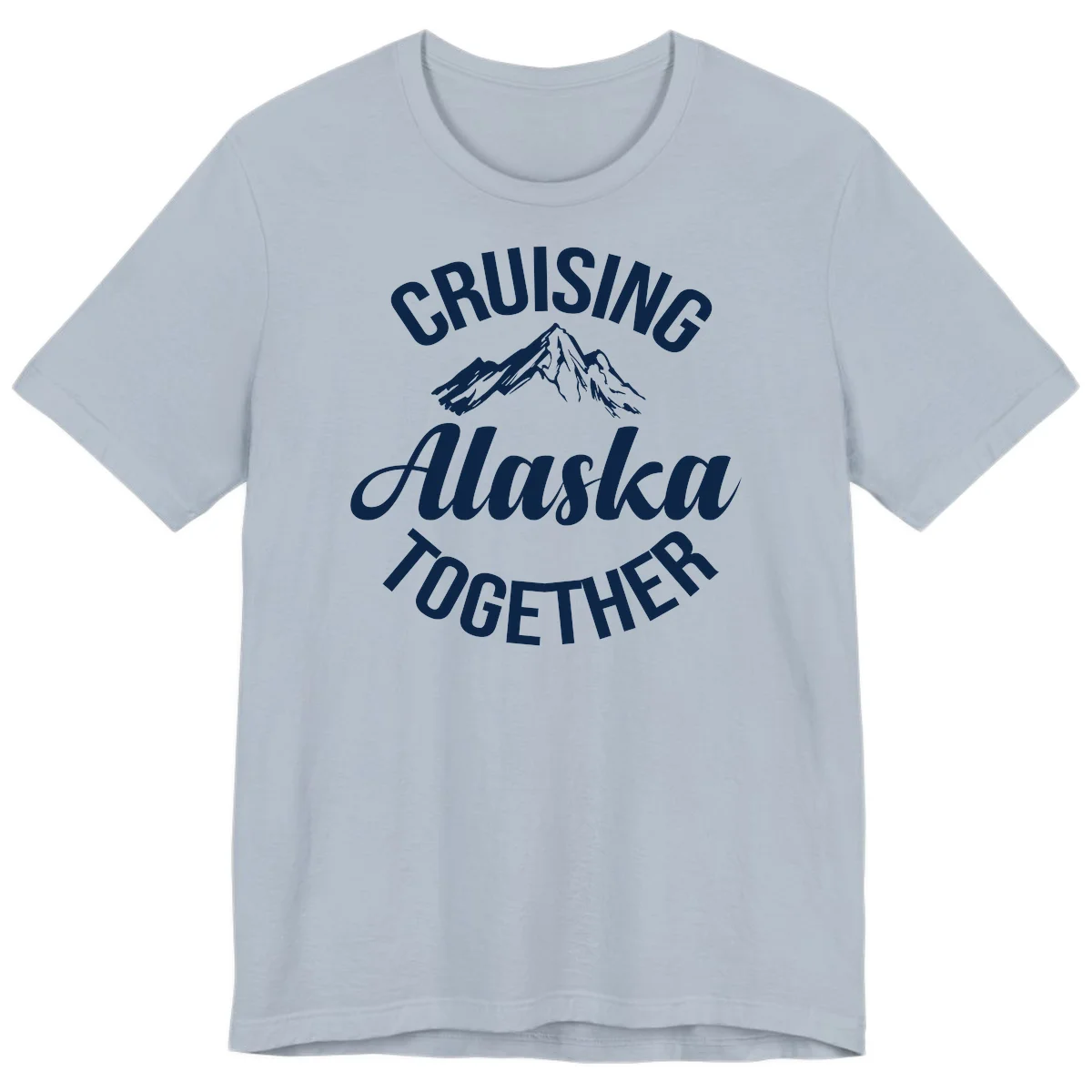 Cruising Alaska Together Mountain Premium Tee in Light Blue