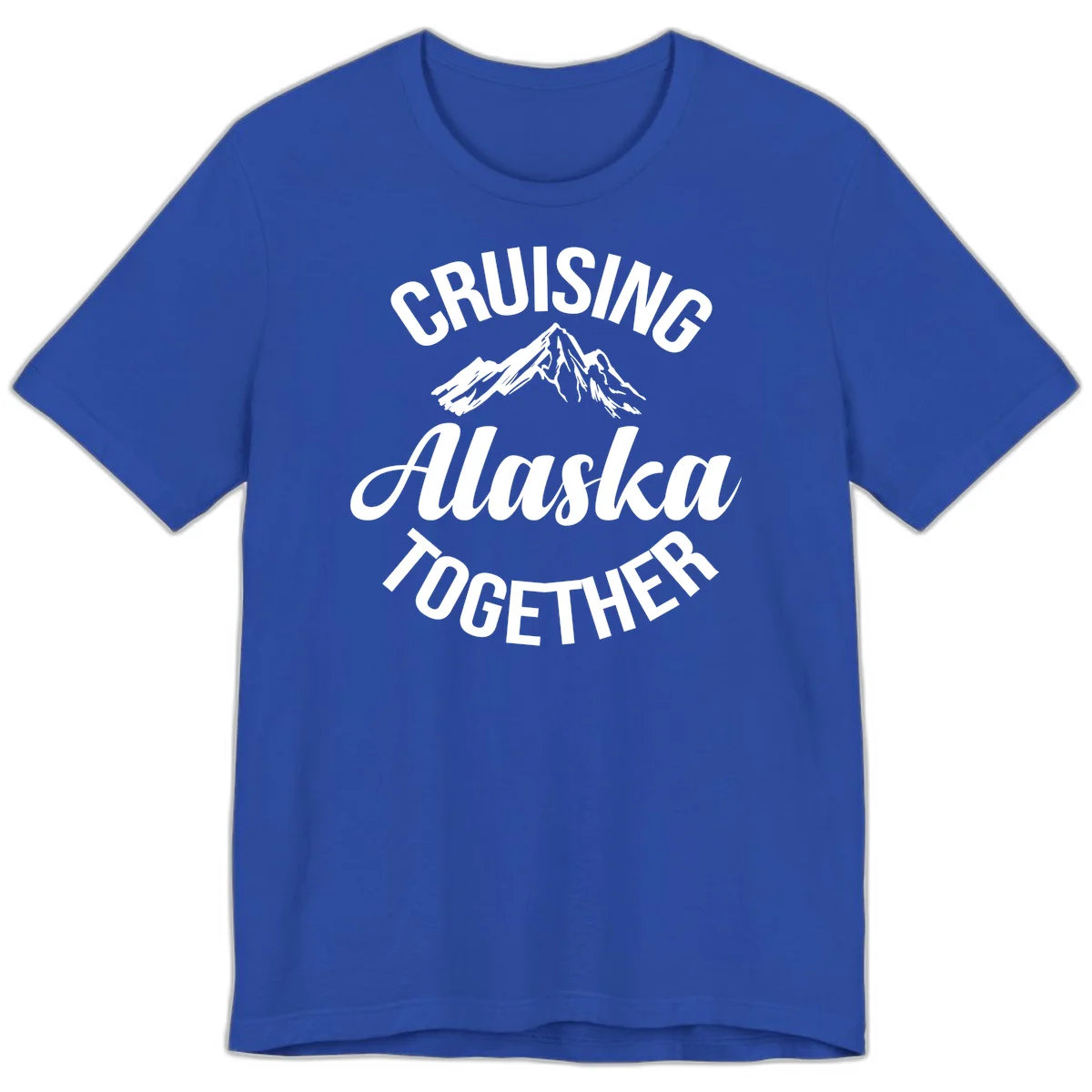 Cruising Alaska Together Mountain Premium Tee in True Royal
