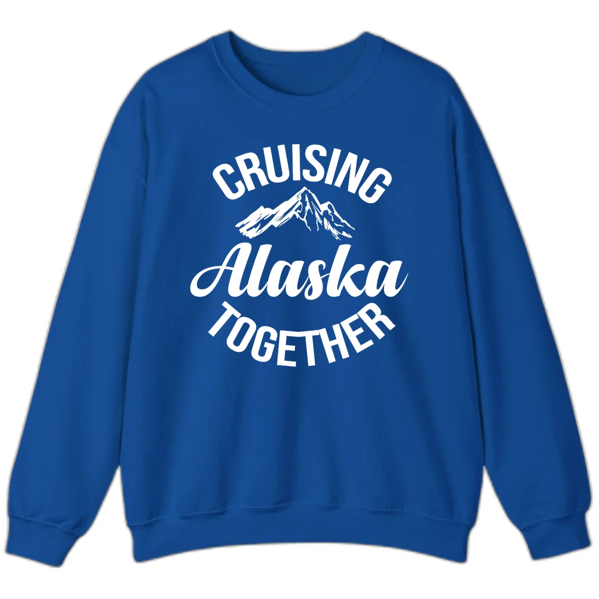 Cruising Alaska Together Mountain Sweatshirt in Royal