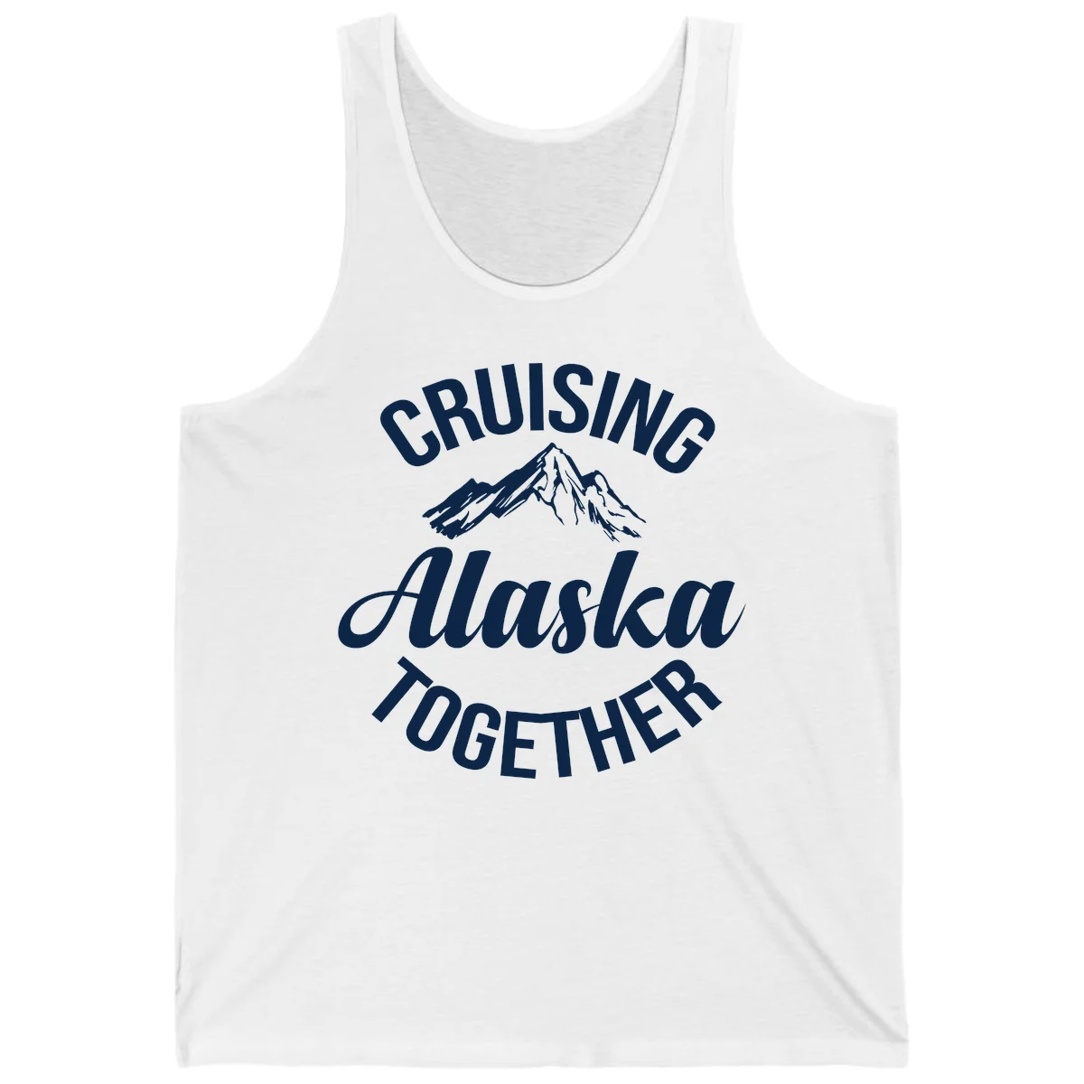 Cruising Alaska Together Mountain Tank in White